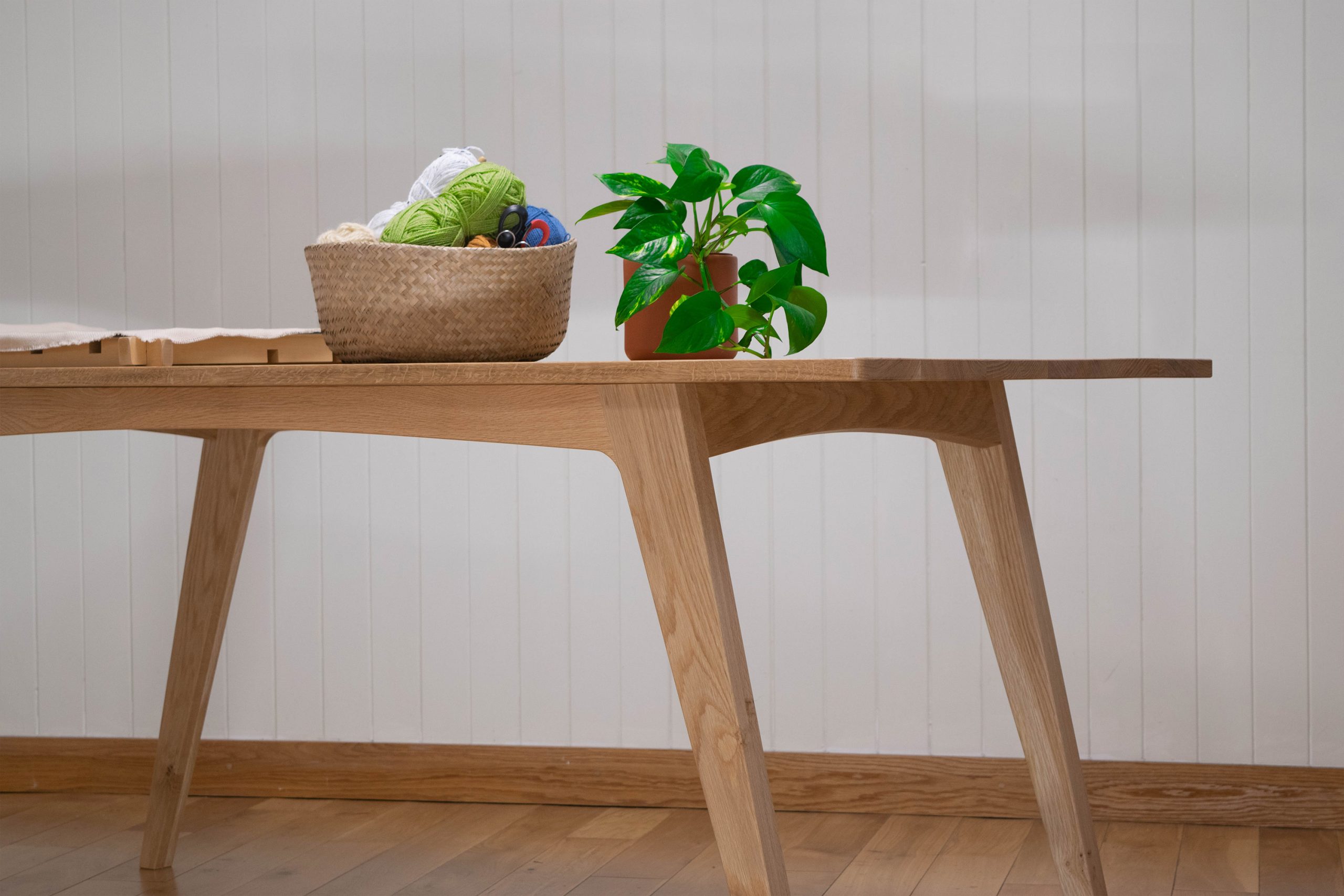 Mid-Century Modern Oak Dining Table - 6 Seater - #020 - Image 2